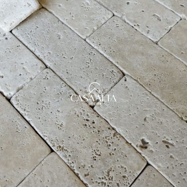 TRAVERTINO - ANTICATO LIGHT (TIJOLINHO) - 7,5cm x 20,3cm - 04